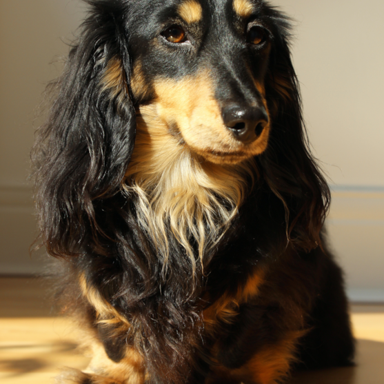 black and tan dachshund with long hair